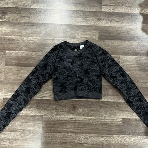 Gymshark Long Sleeve Crop Top Camo Seamless